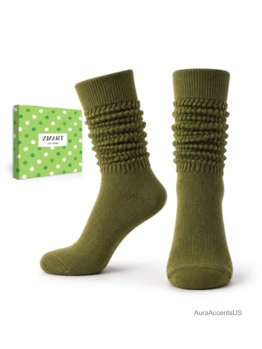 Women's Slouch Socks Long Scrunch Knee-High Boot Socks Retro 80s 90s